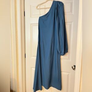 Alionas London Elegant Blue One-Shoulder Maxi Dress S